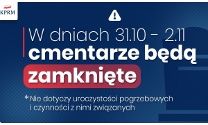 Cmentarze zamknięte do wtorku