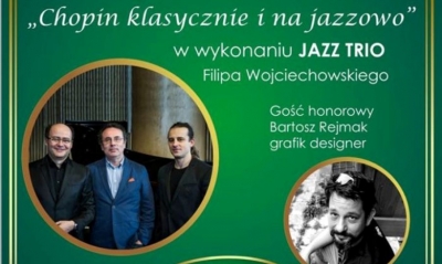 Jazz Trio Filipa Wojciechowskiego na estradzie BDK w Lesku