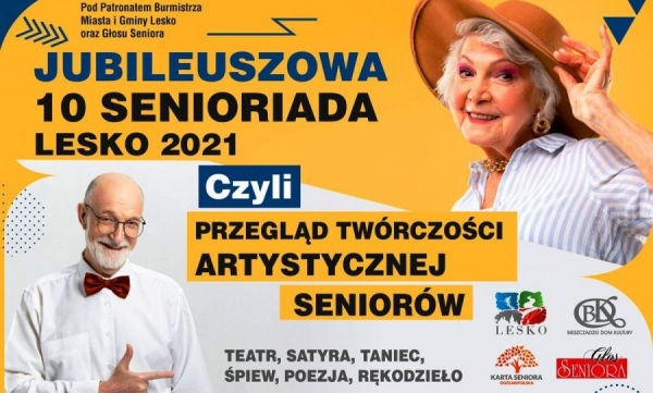 Jubileuszowa 10 SENIORIADA Lesko 2021. Zaproszenie