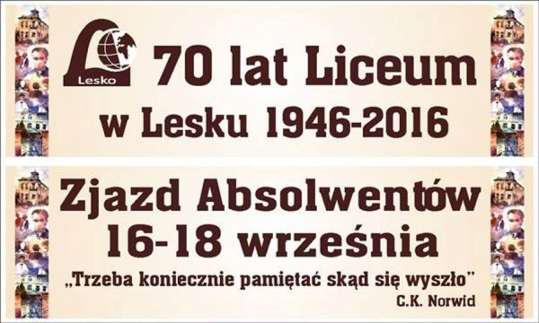 70 lat minęło... Rocznica powstania LO w Lesku - można rejestrować sw&oacute;j udział