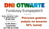 Dni Otwarte Funduszy Europejskich - leski basen zaprasza