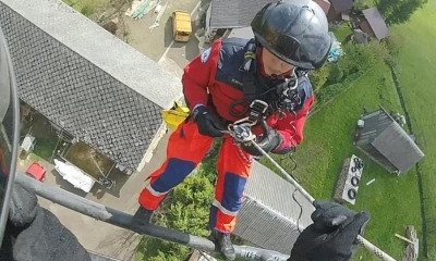 Bieszczadzcy goprowcy na linach