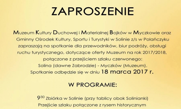 Spotkanie dla przewodnik&oacute;w i animator&oacute;w turystyki