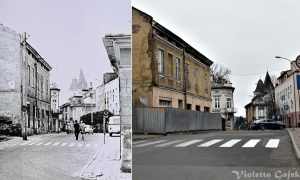 Lesko wczoraj i dziś - okolice synagogi i małego rynku